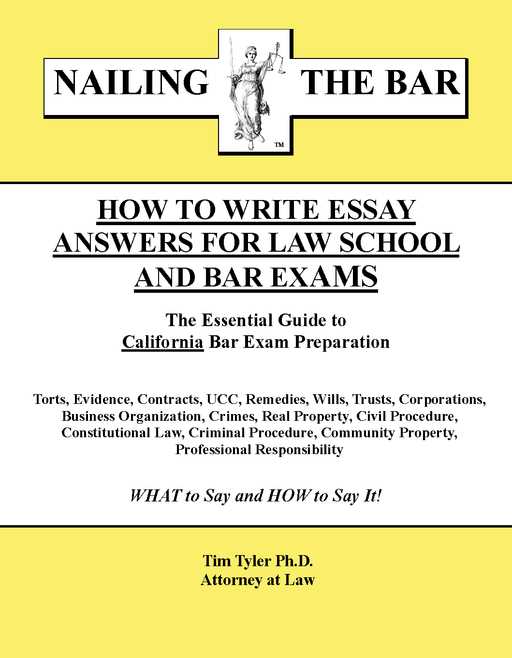 how to write a law exam answer