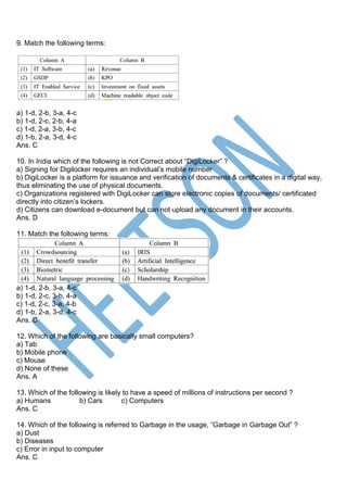 ites exam questions and answers