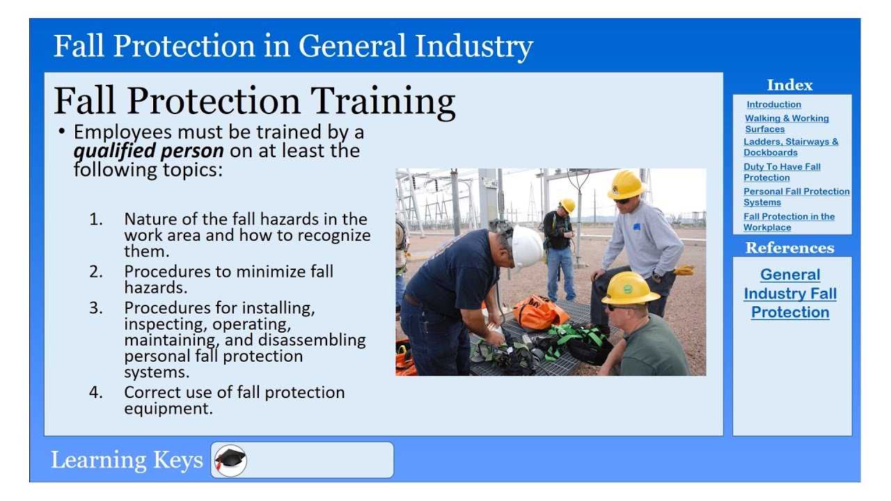 fall protection exam answers