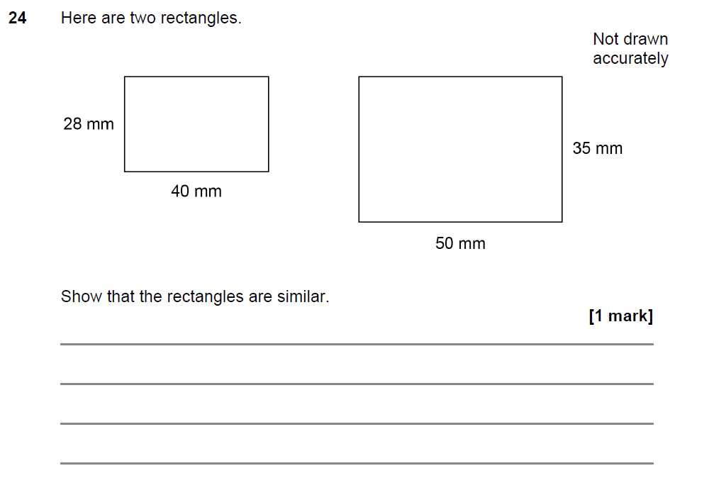 similar shapes exam questions answers