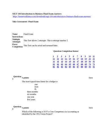 management final exam questions and answers