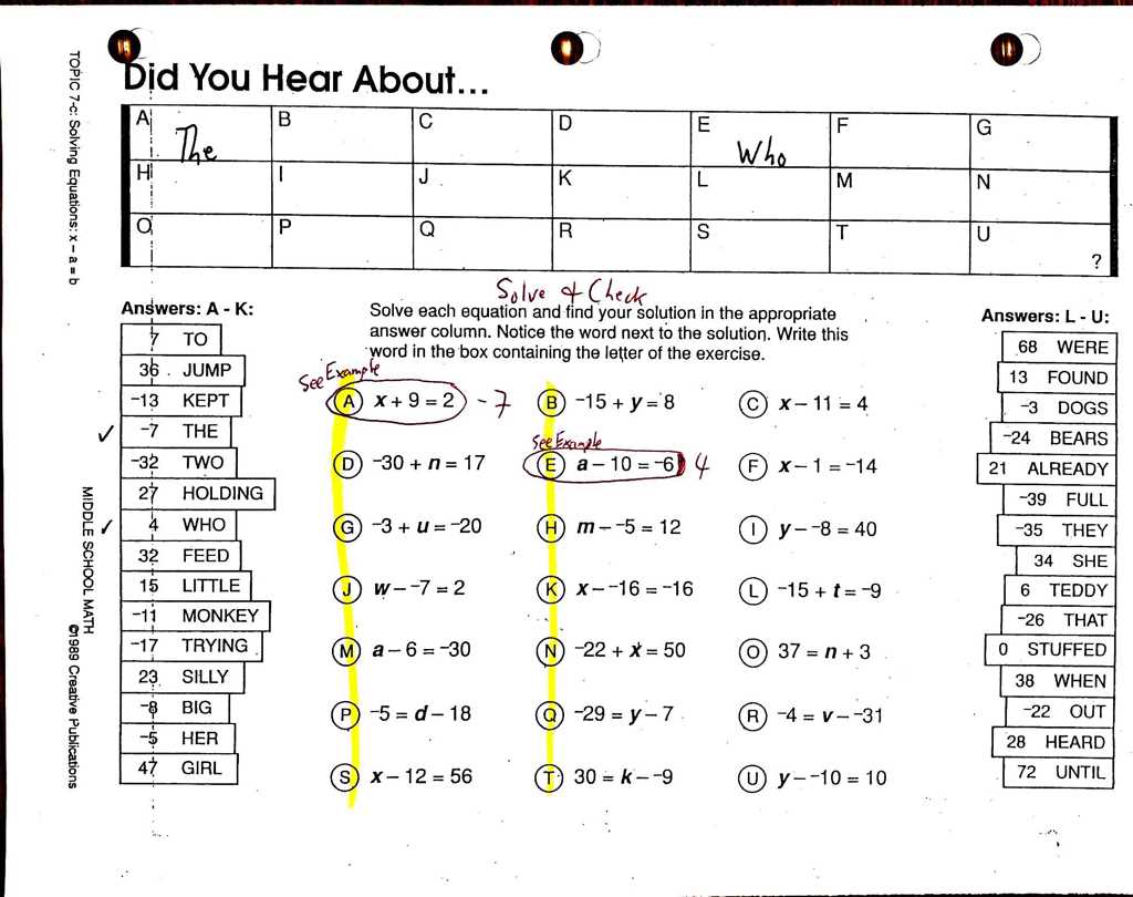 1989 creative publications math worksheet answers