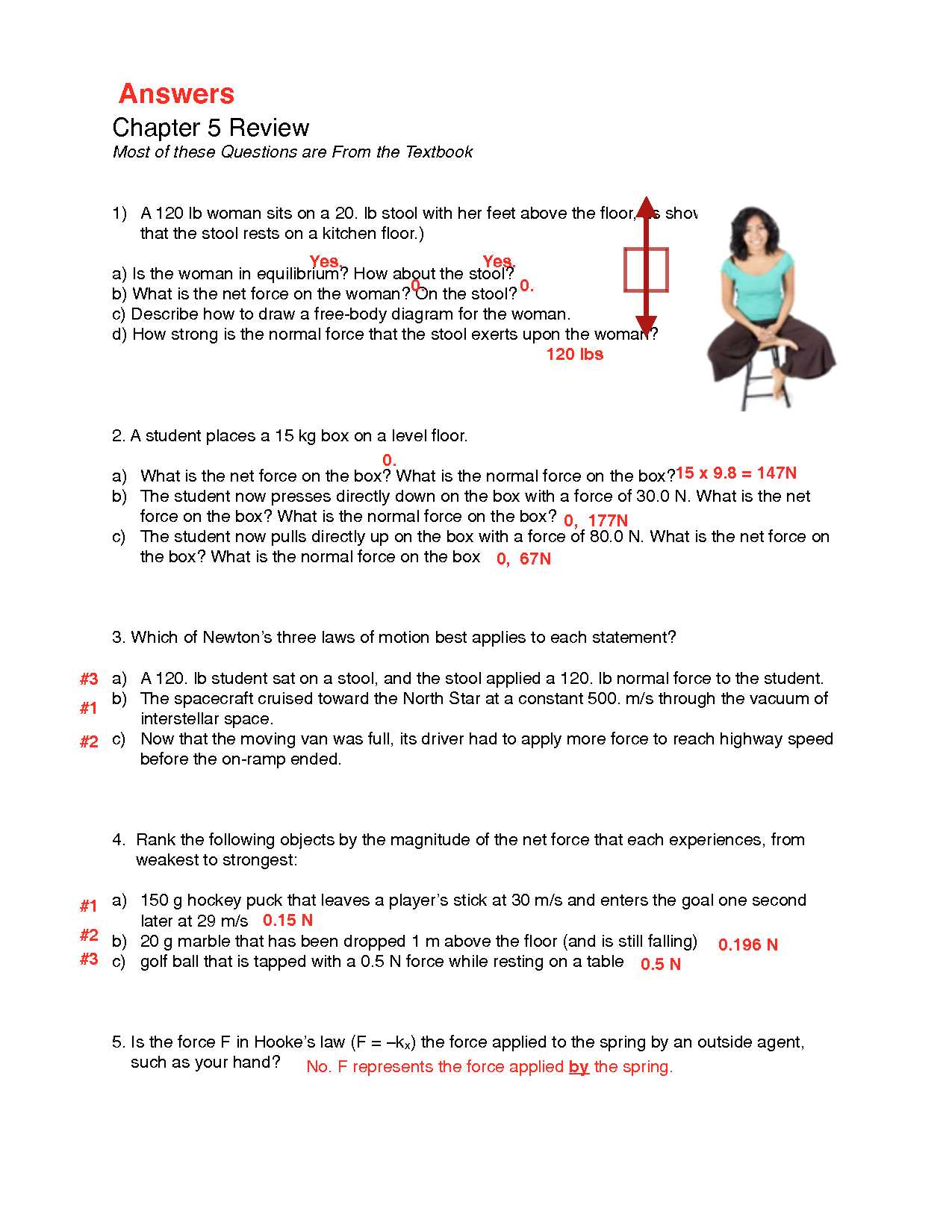 physical science chapter 5 review answers