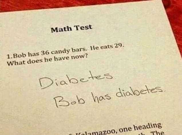 funny math exam answers