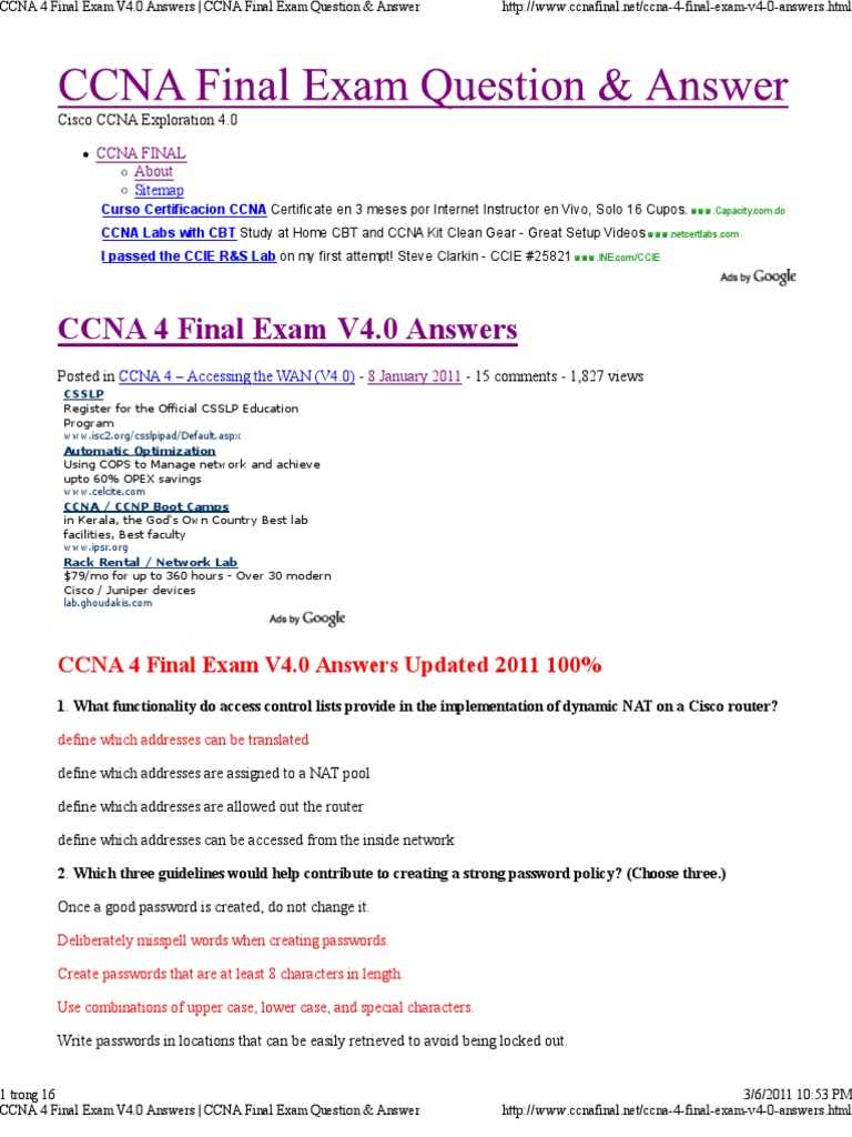 ccna cert exam answers