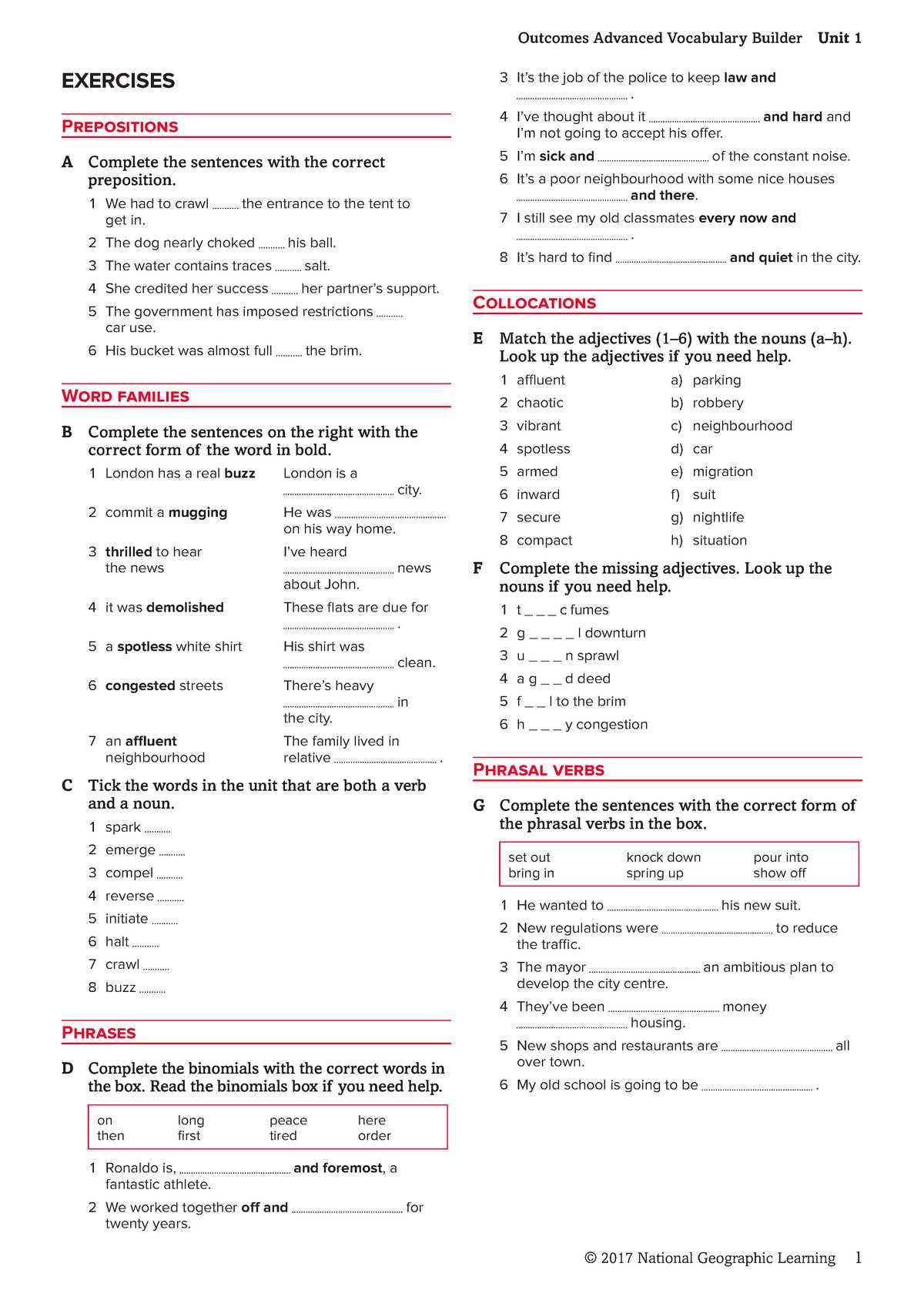 vocabulary builder activity answers