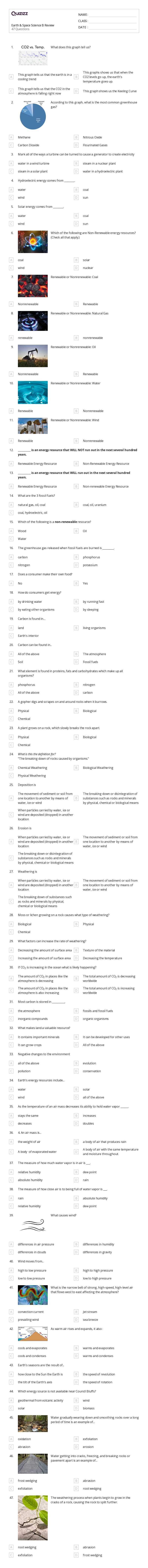 earth and space science final exam answers