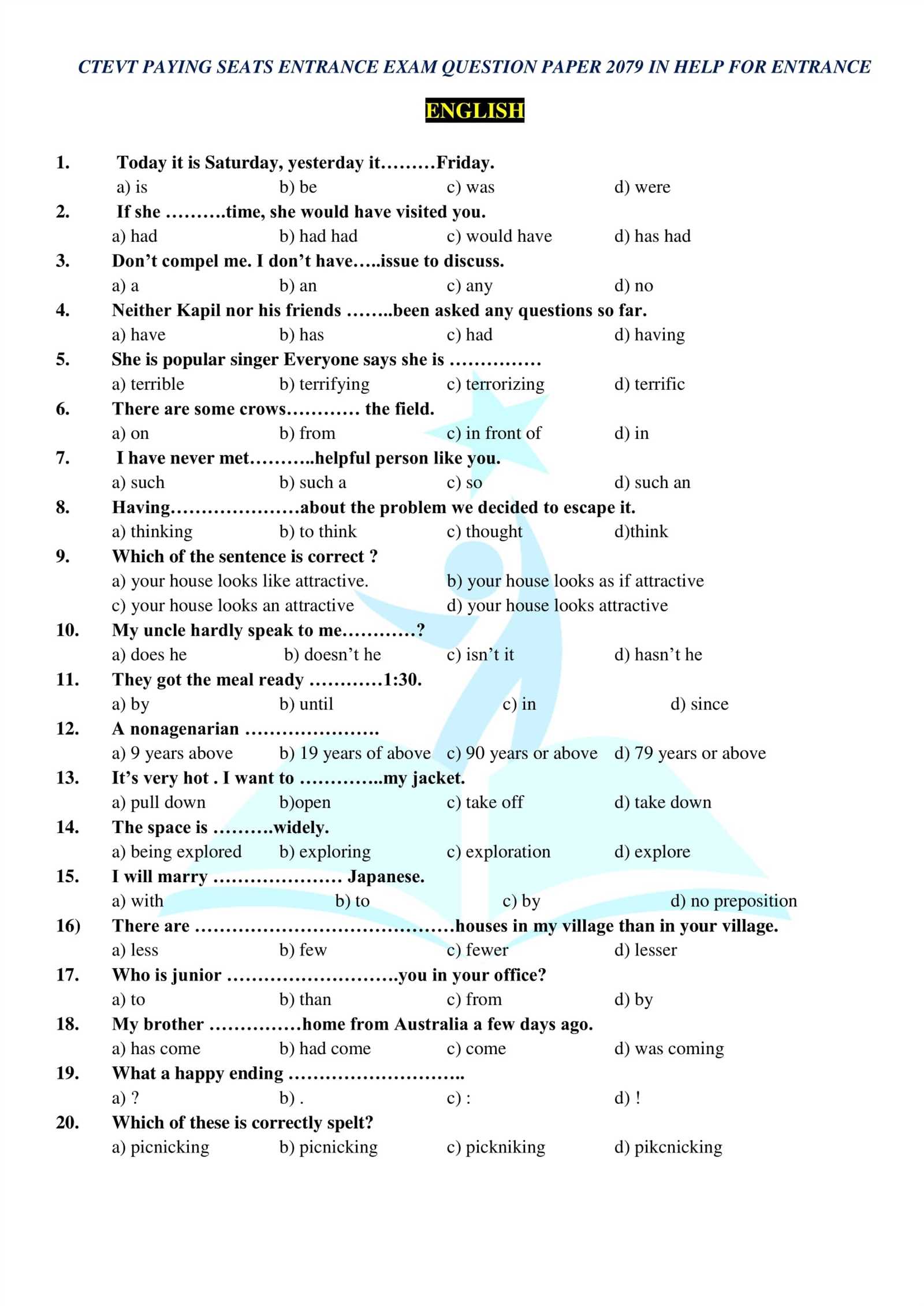 veterinary exam questions and answers