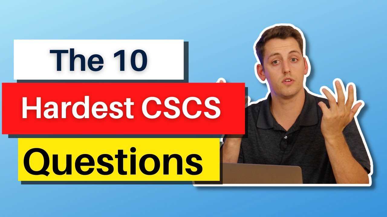 cscs exam questions and answers