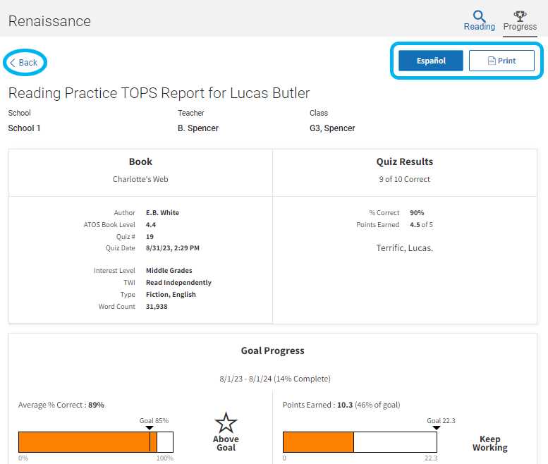 answers to renaissance place ar tests