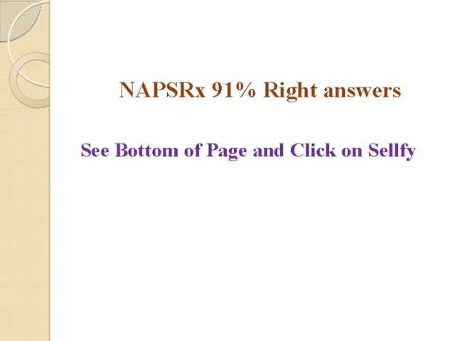 napsrx exam answers