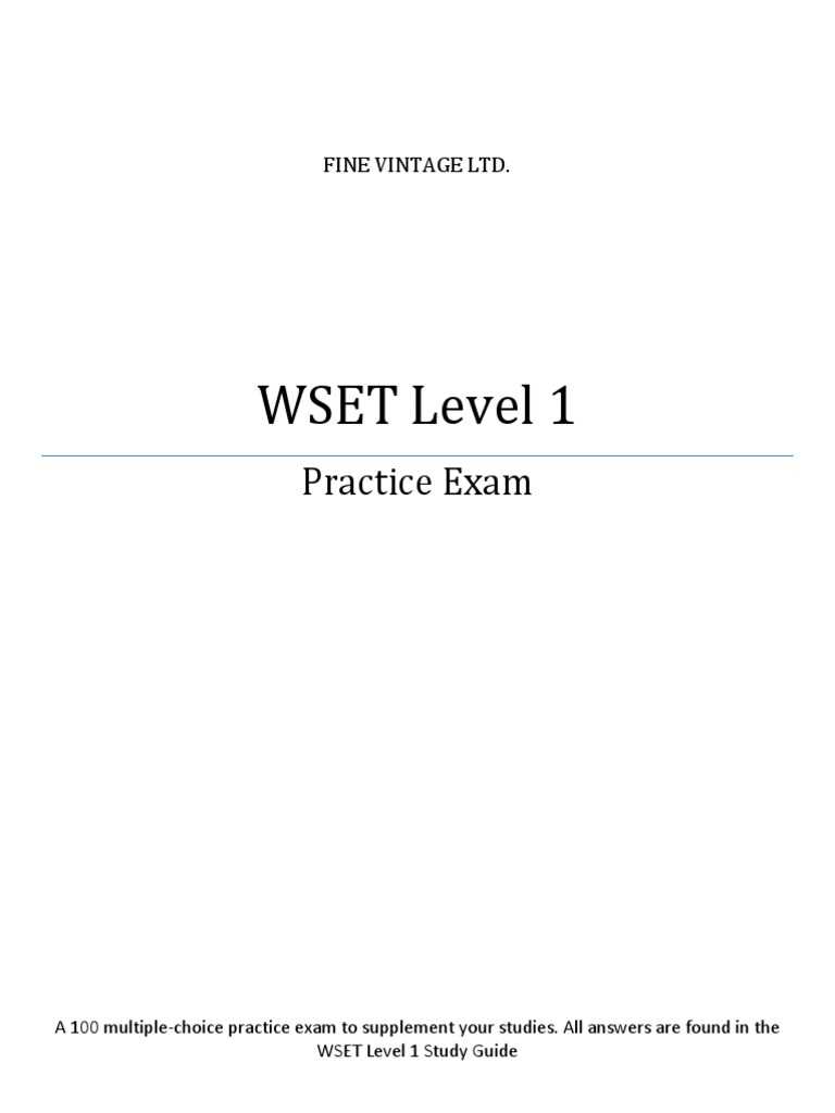 wset level 1 exam questions and answers