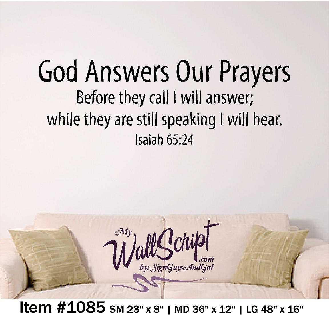 god answers prayers verse