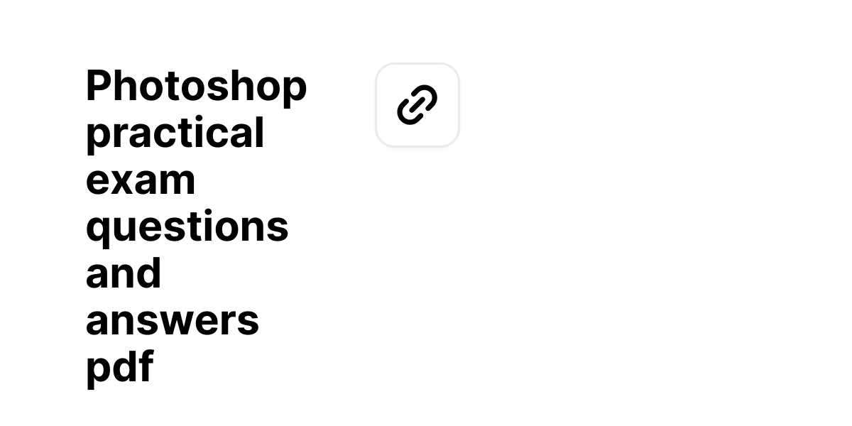 photoshop exam questions and answers