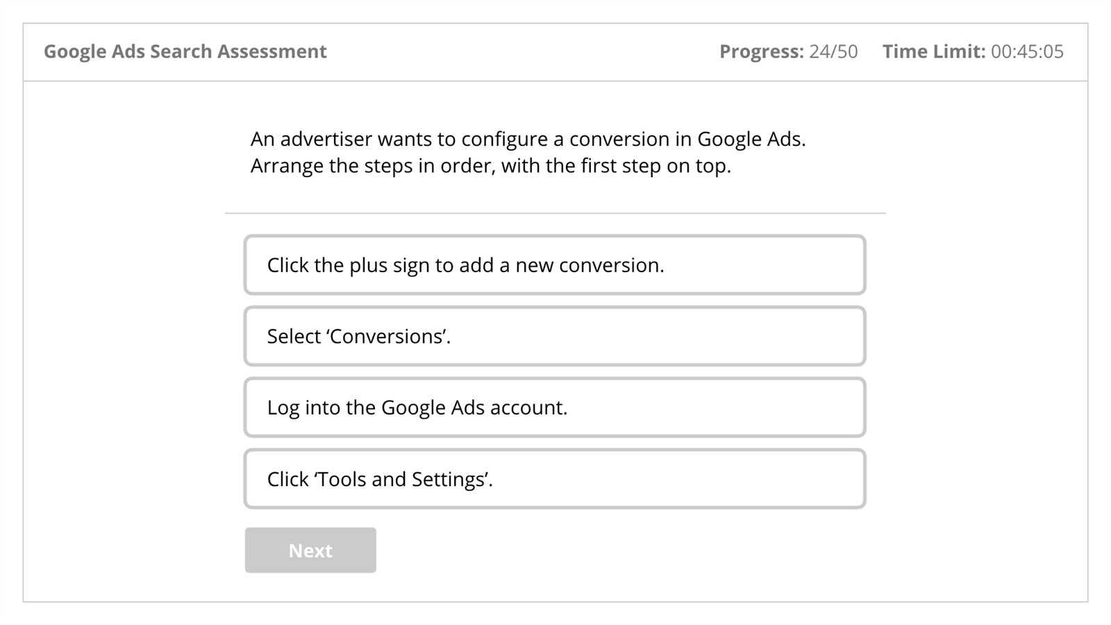 google conversion optimization certification exam answers