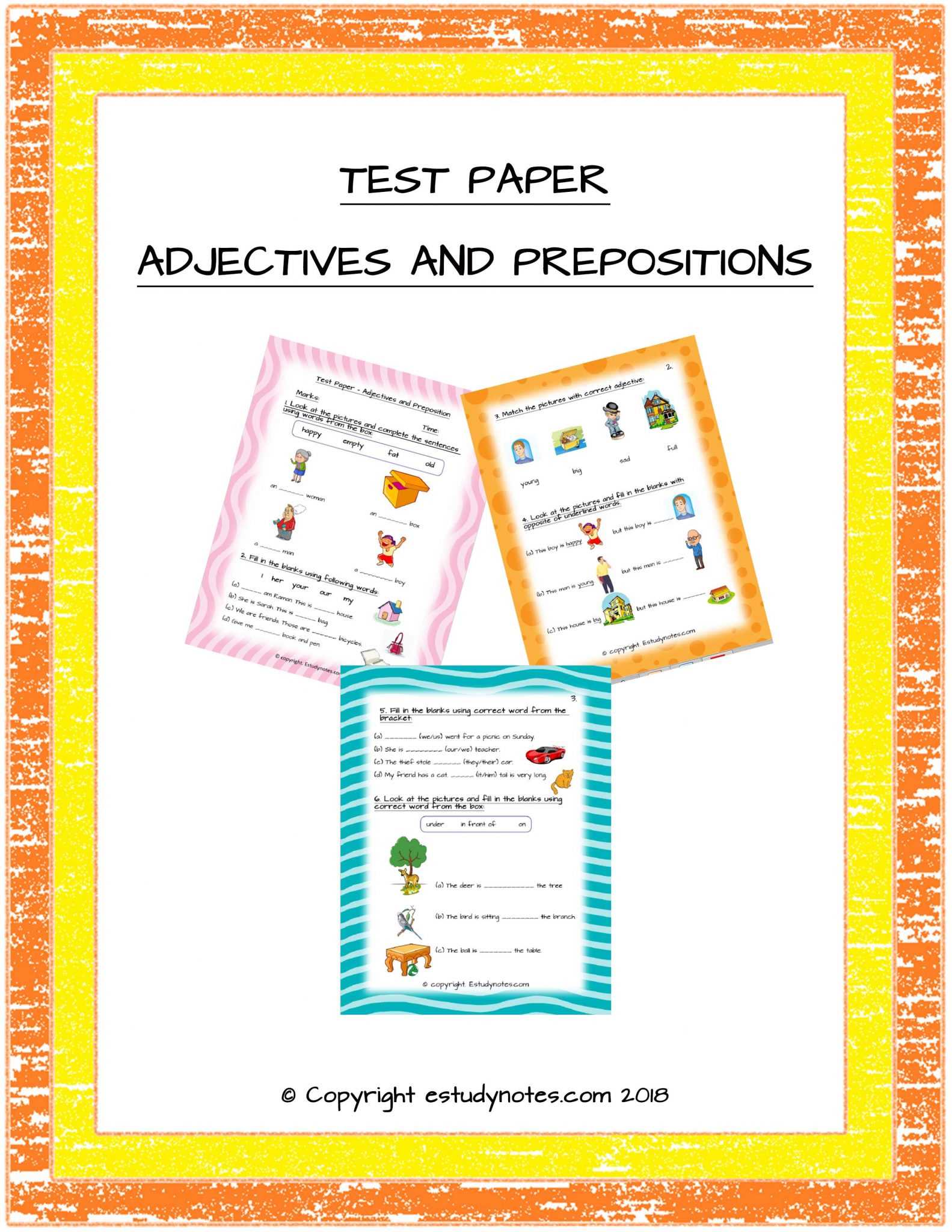 grade 3 english test papers