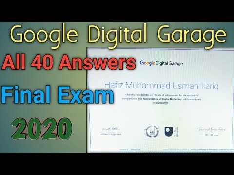 fundamentals of digital marketing google answers final exam