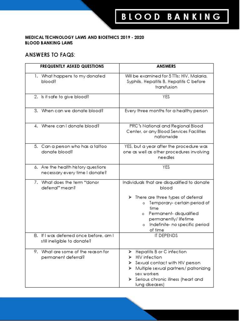 blood bank exam questions and answers