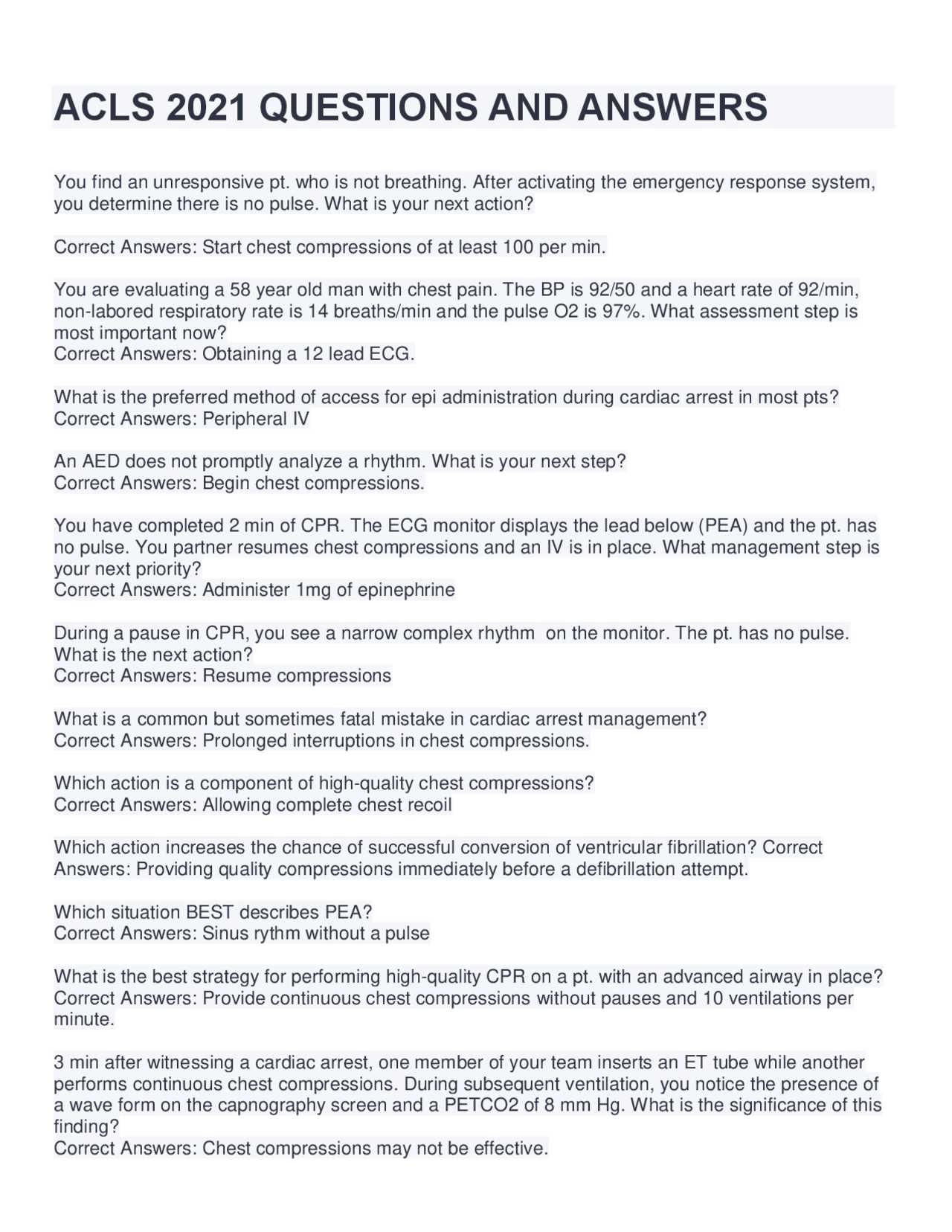 heartcode acls answer key