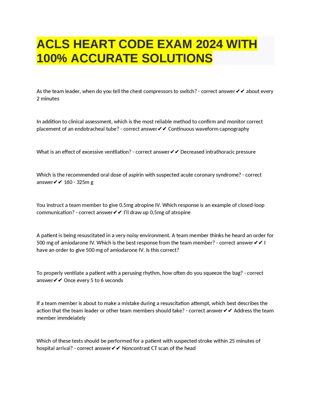 heartcode acls answer key