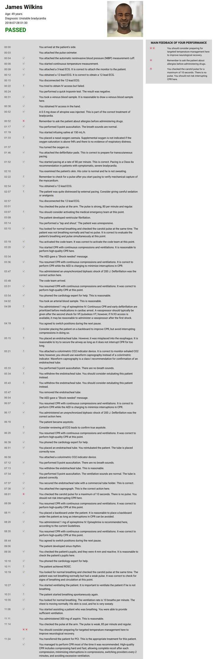 heartcode acls patient cases answers