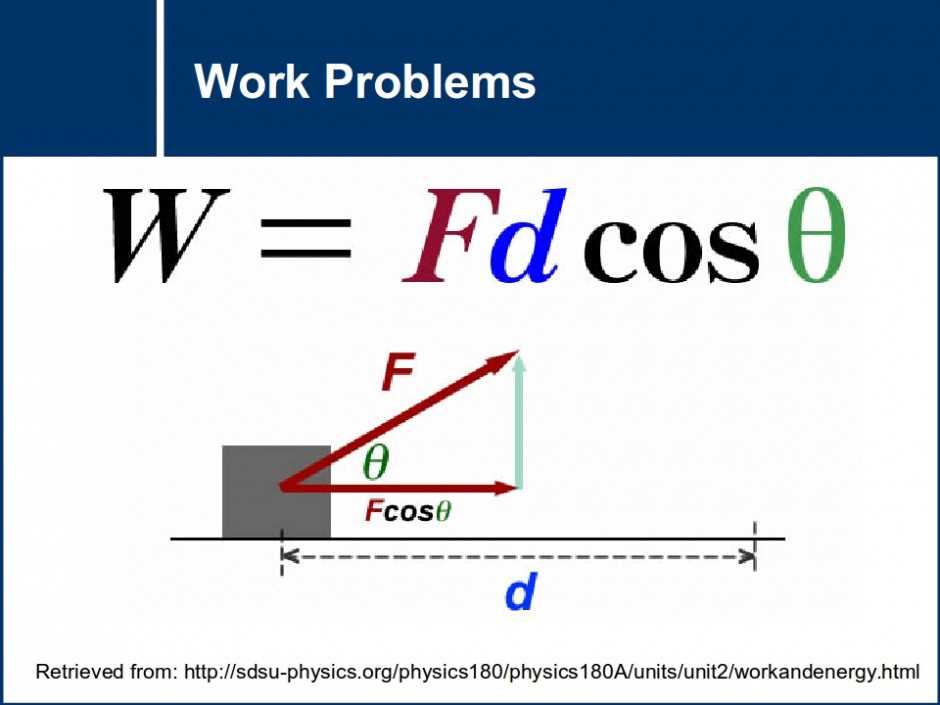 work energy calculations the physics classroom answers