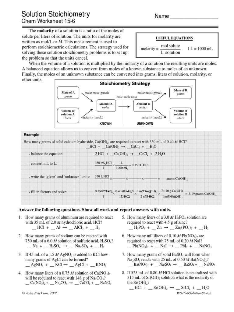 hs chemistry pogil activity basic stoichiometry answers