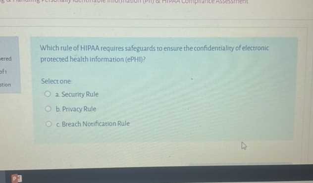 hipaa pretest answers