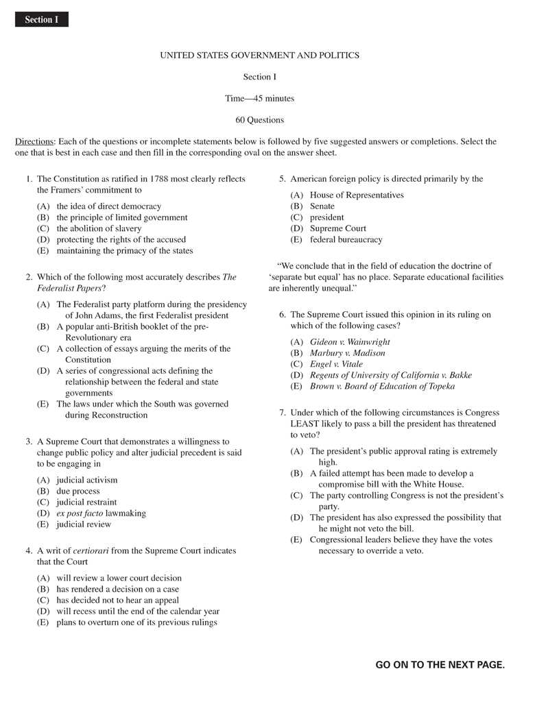 american government semester exam answers