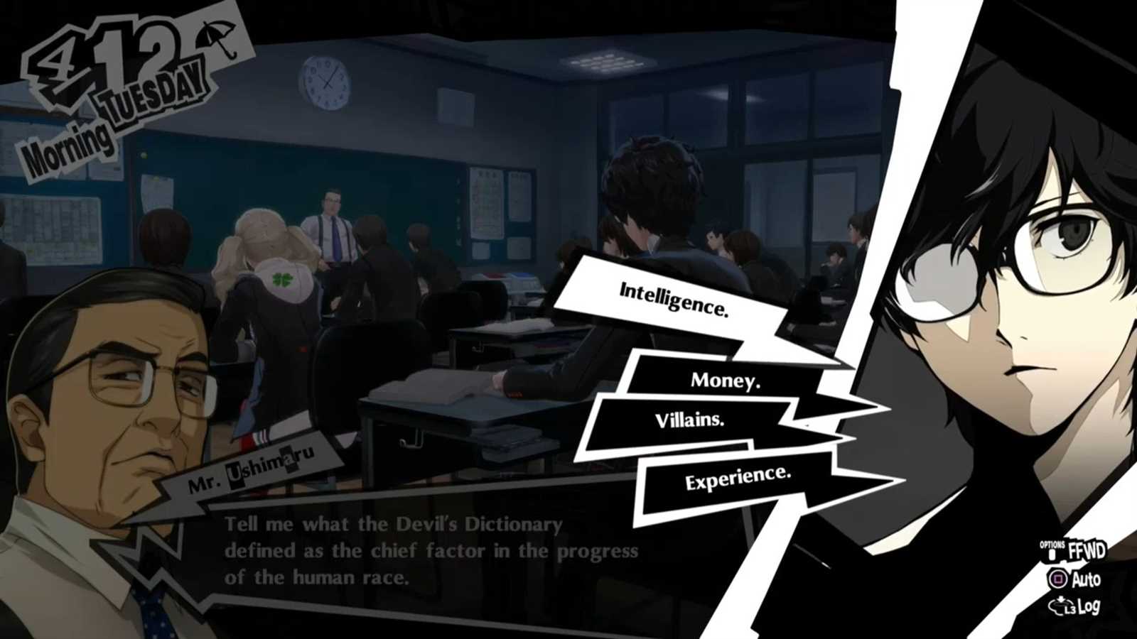 persona 5 answers class