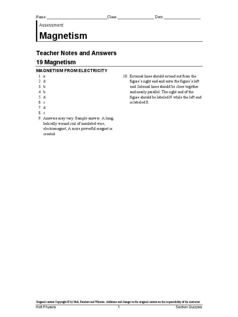 holt physics answer key