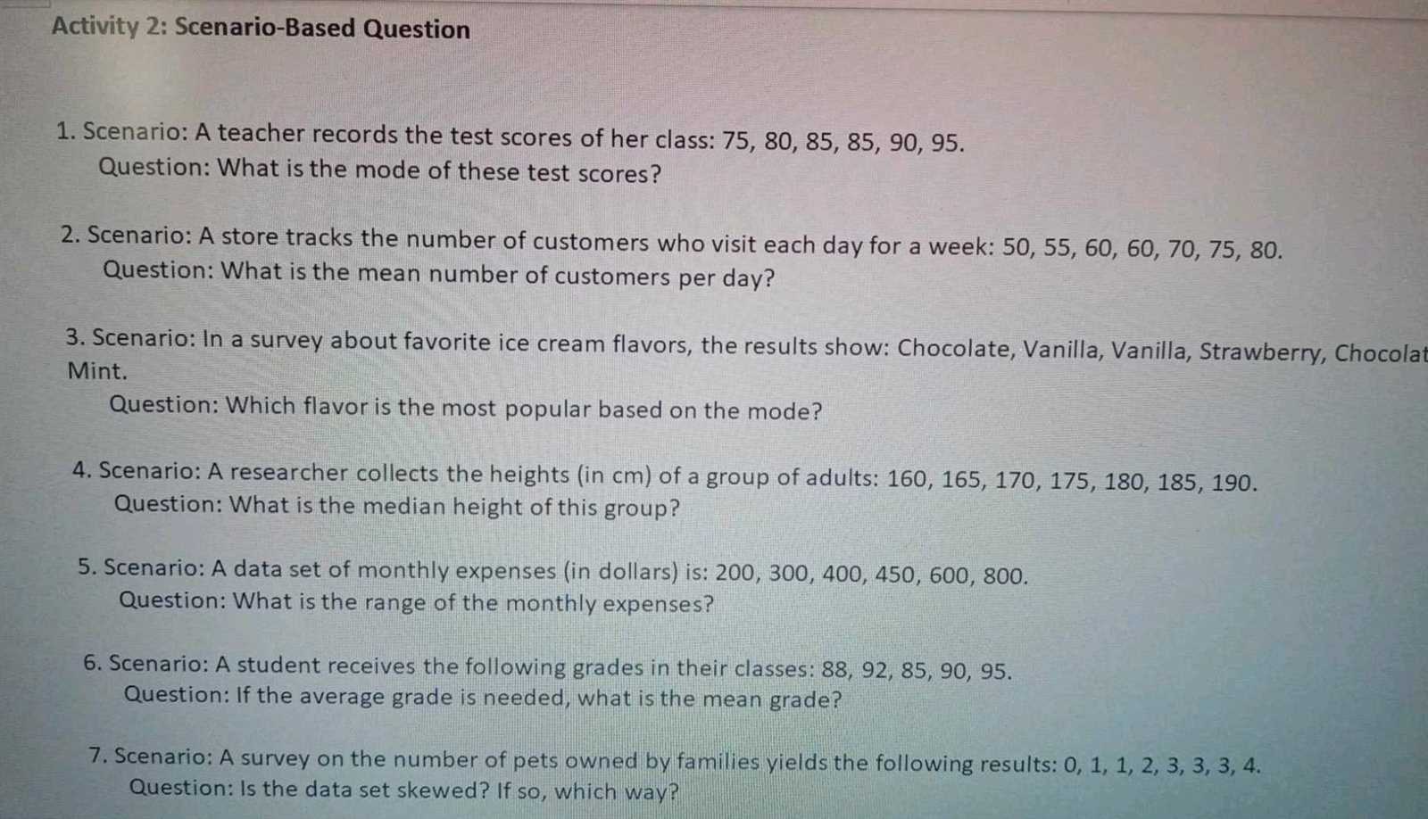 how to answer scenario based exam questions