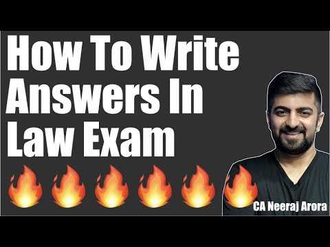 how to write a law exam answer