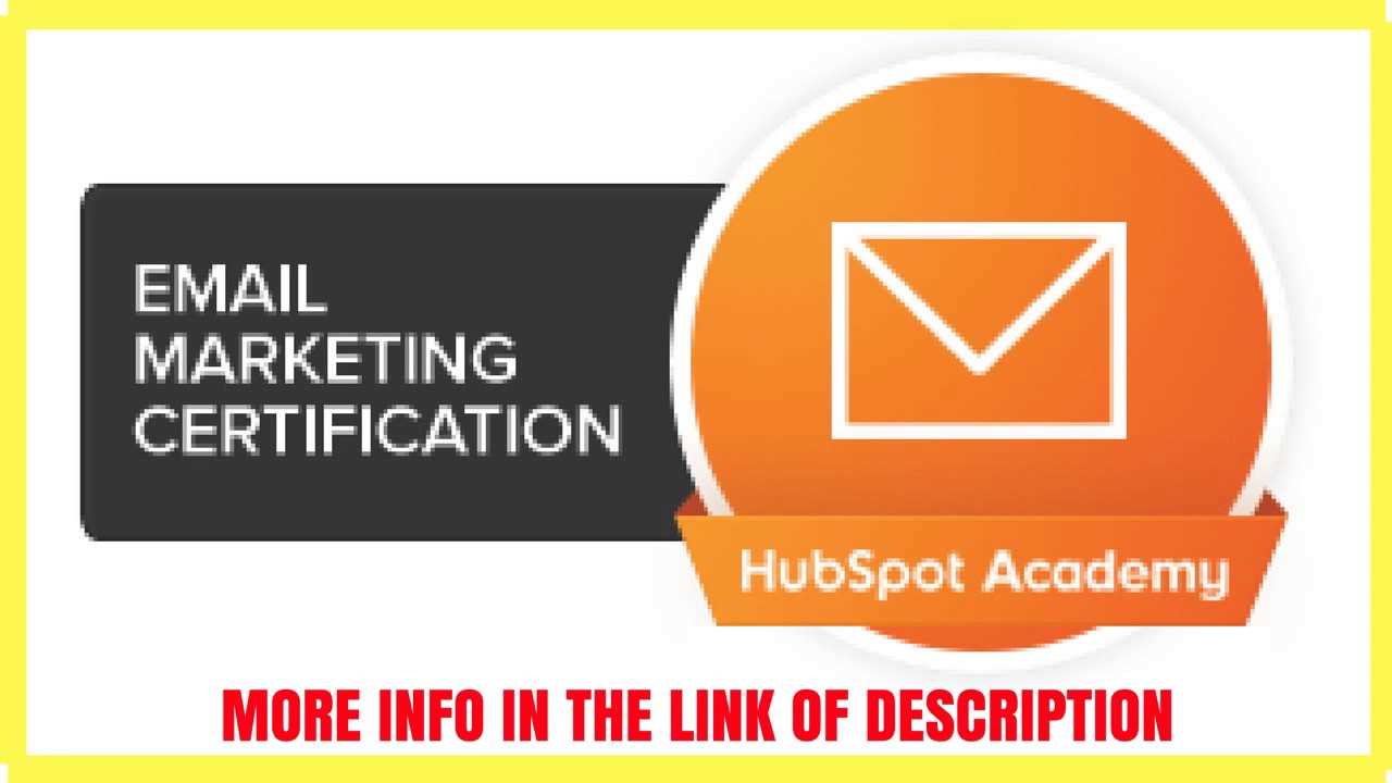 hubspot email marketing exam answers