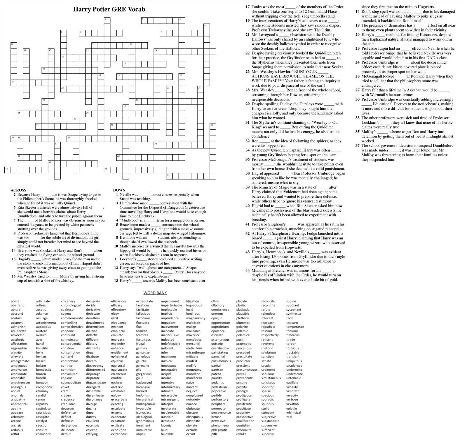 constitution crossword puzzle answer