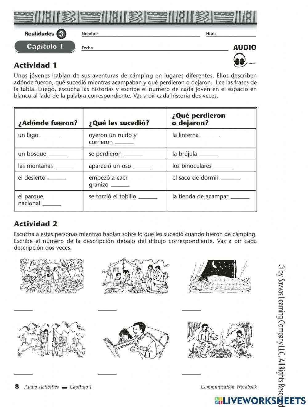 realidades workbook 3 answer key