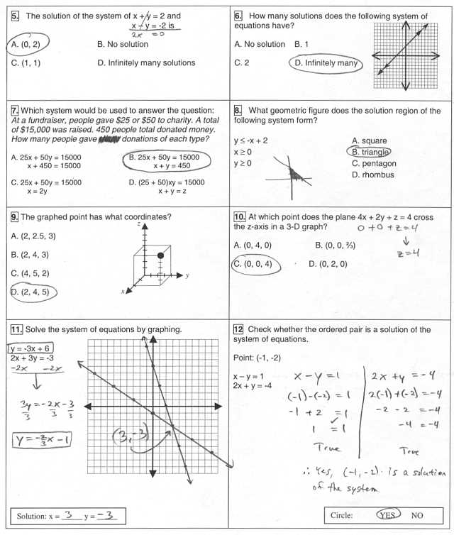 algebra 2 chapter 2 test review answers