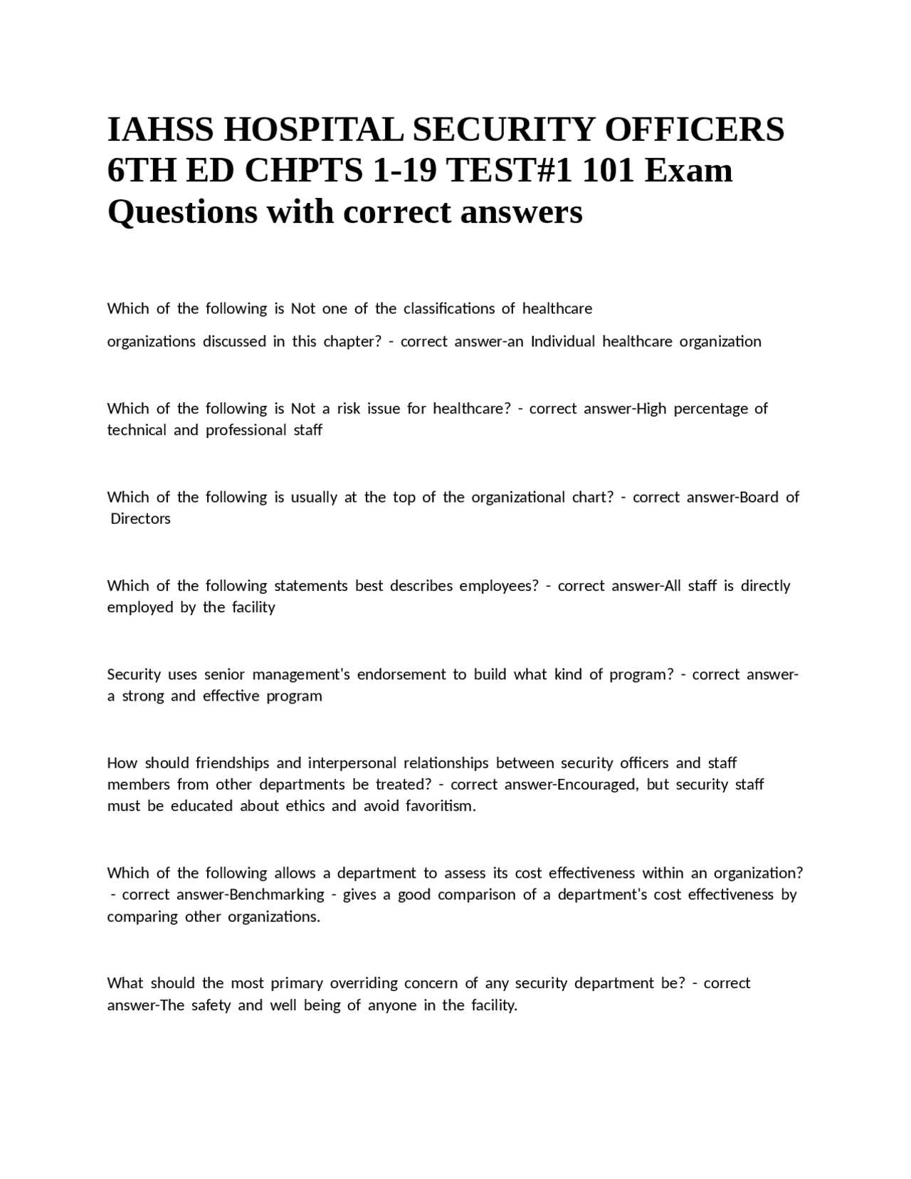 iahss exam answers