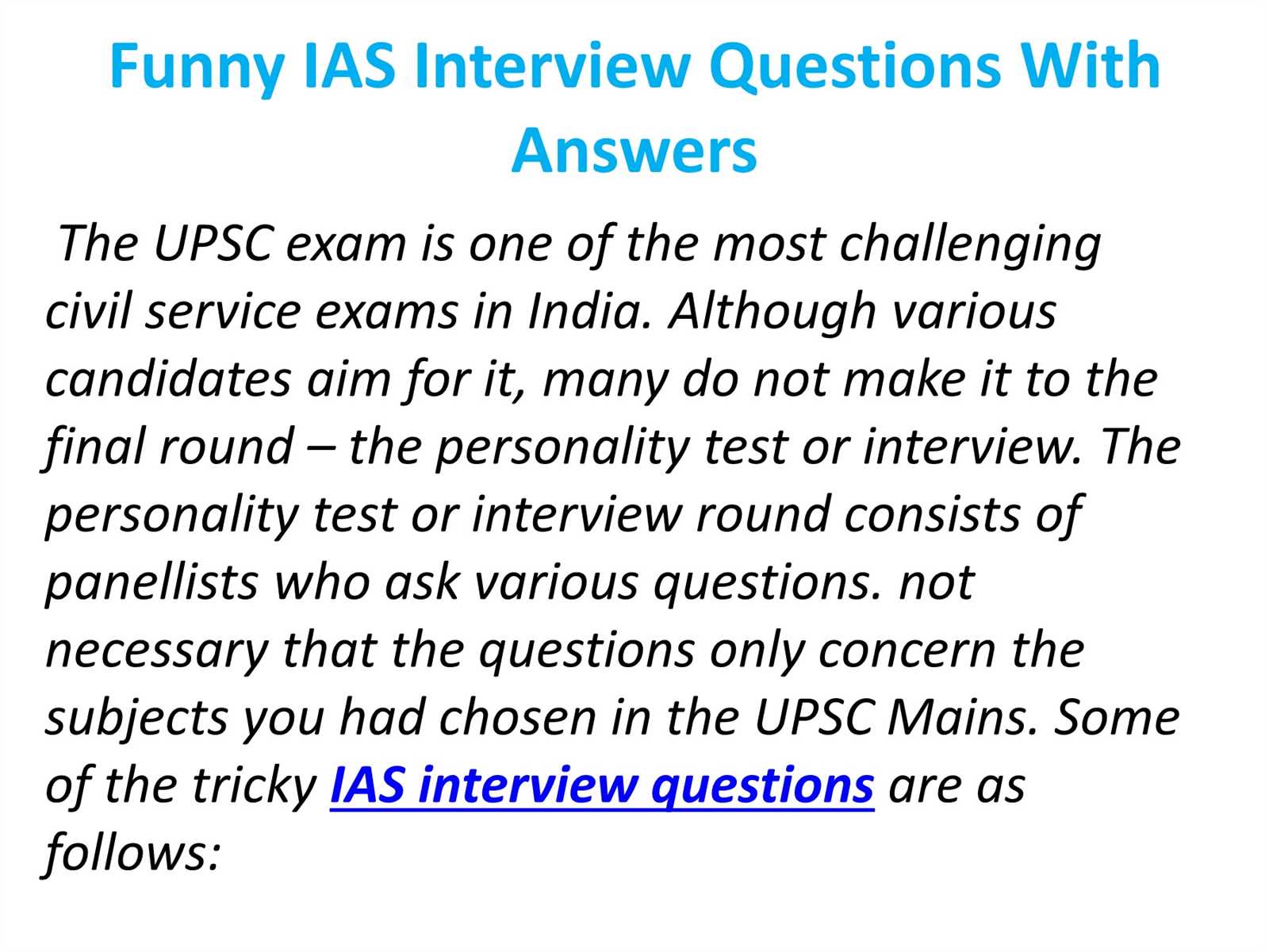 ias exam questions with answers