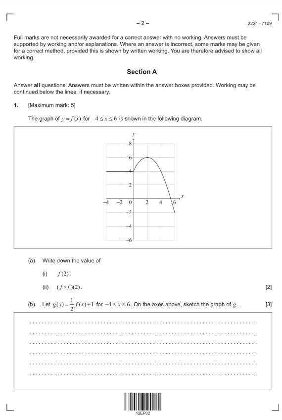 ib math exam