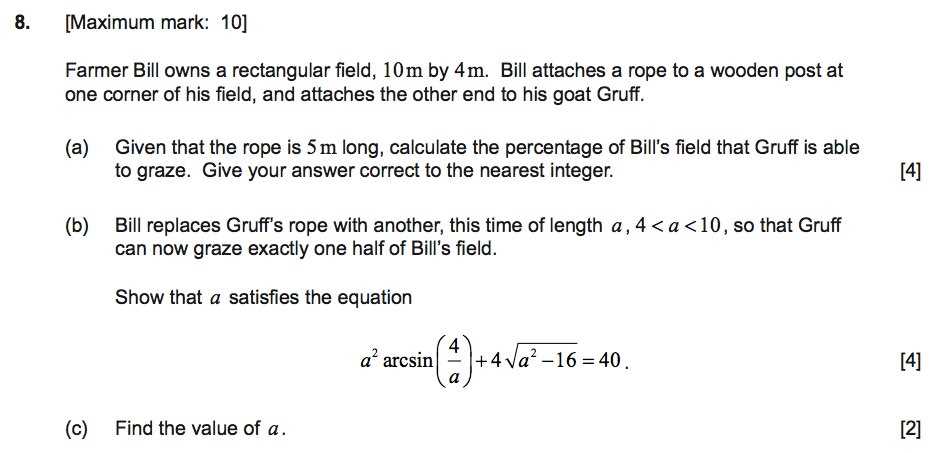 ib math exam