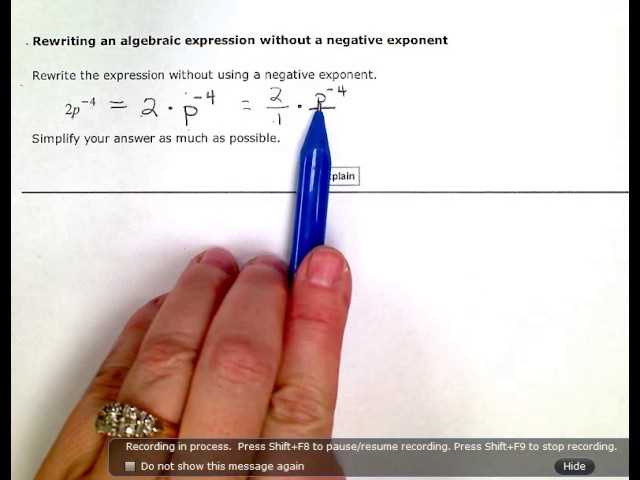 simplify. write your answers without exponents.