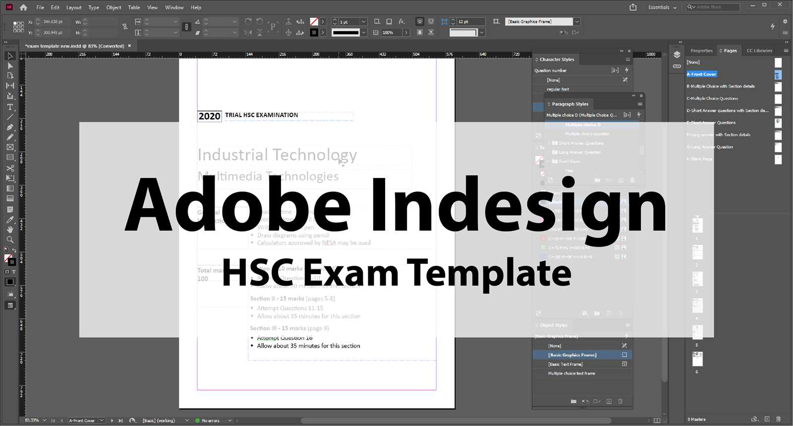 indesign exam questions and answers