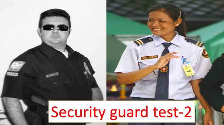 interview questions security guard exam answer sheet