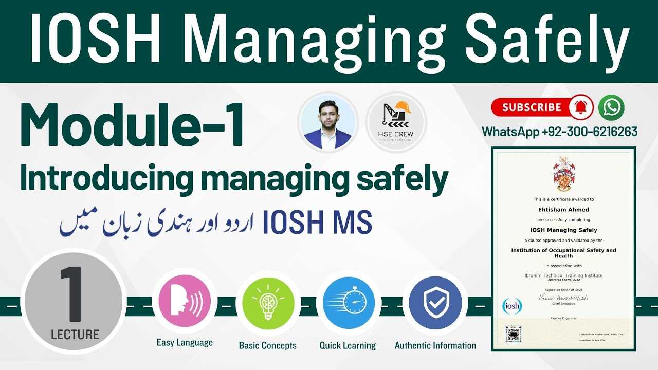 iosh managing safely exam questions and answers