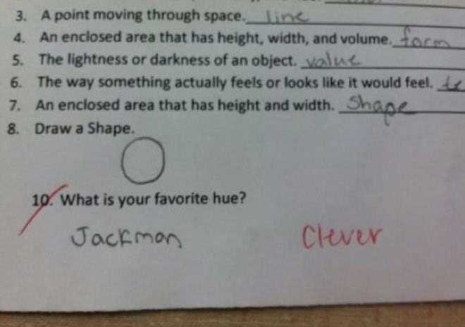 hilarious exam answers