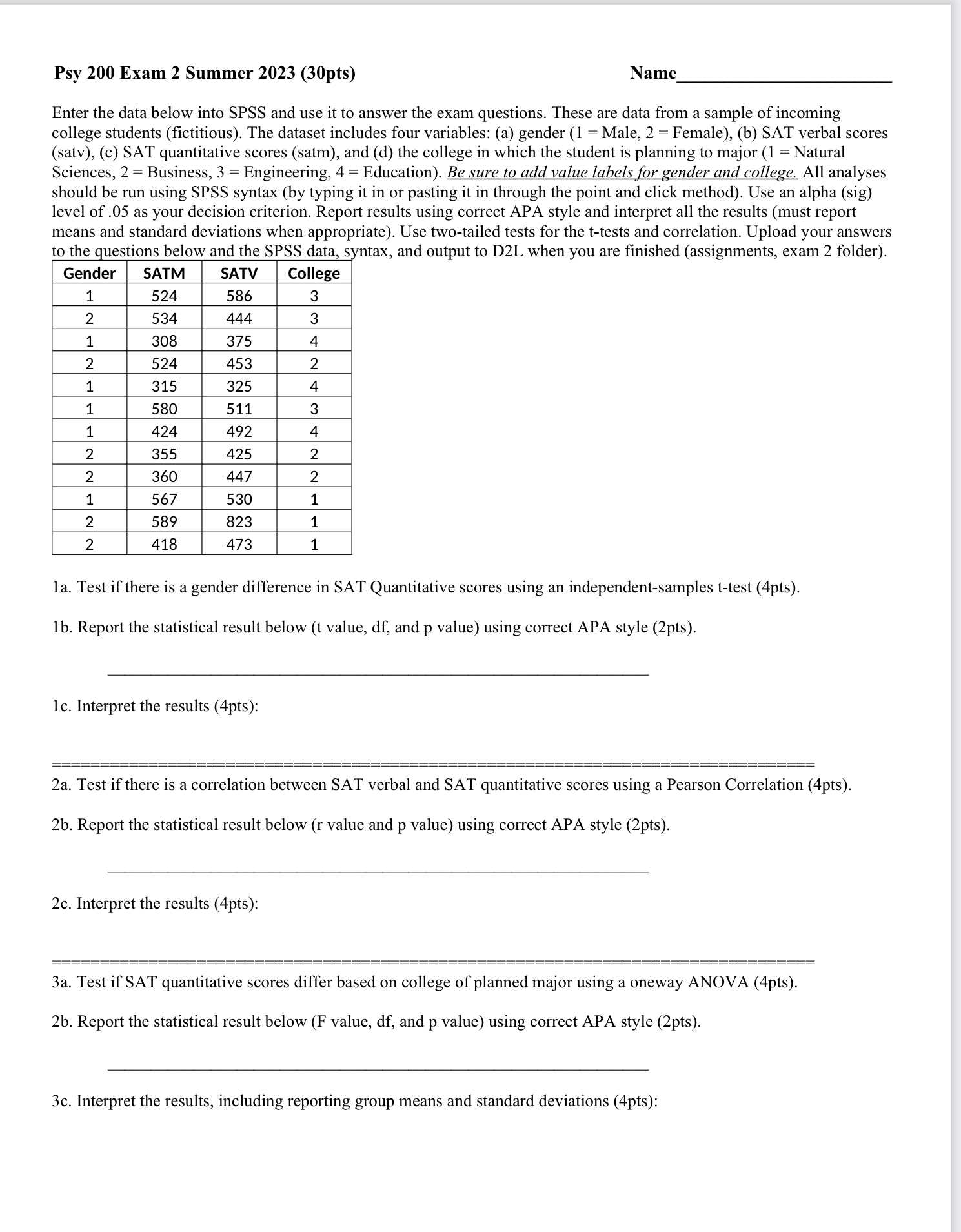 is 200 exam answers