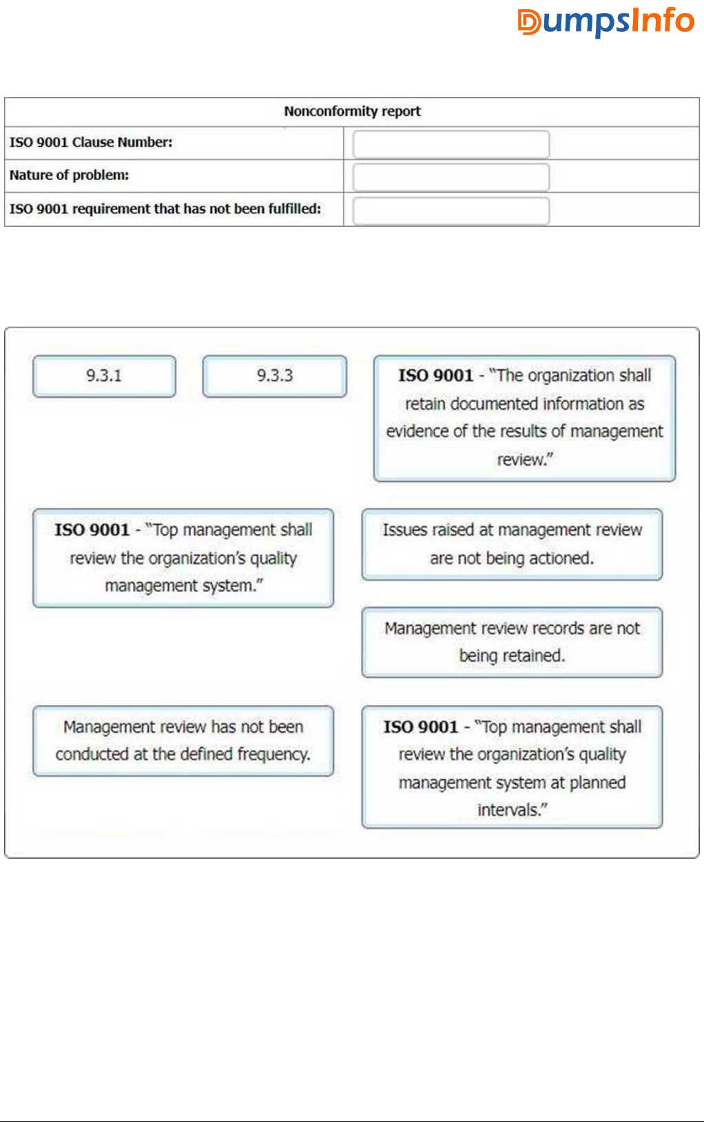 iso 9001 lead auditor sample exam questions and answers