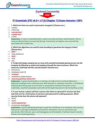 it essentials chapter 13 exam answers