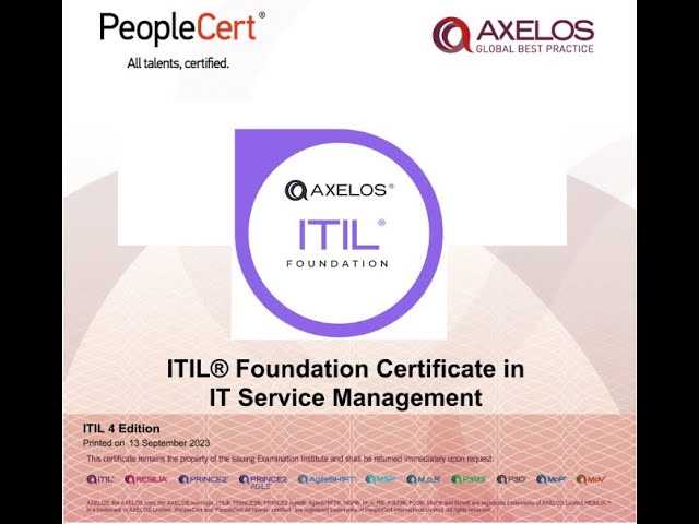 itil foundation exam answers